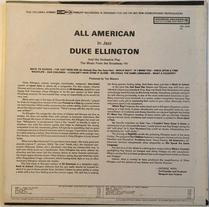 Duke Ellington And His Orchestra : All American In Jazz (LP, Album, RE, Ter)