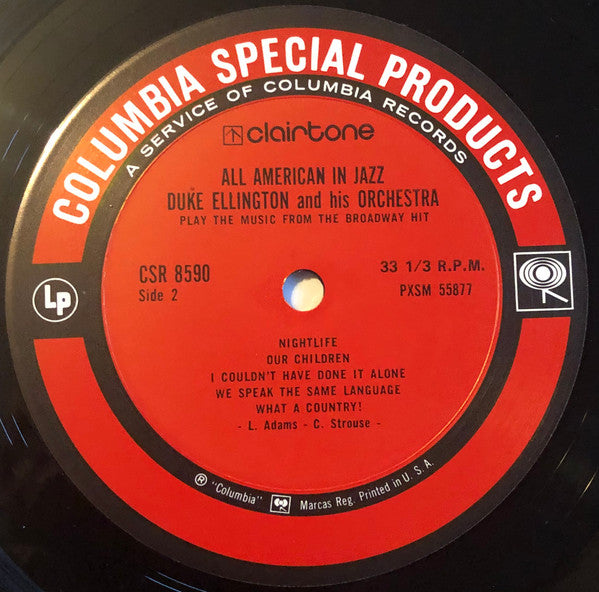 Duke Ellington And His Orchestra : All American In Jazz (LP, Album, RE, Ter)