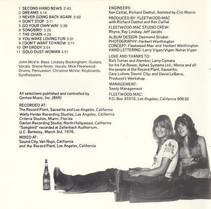 Fleetwood Mac : Rumours (CD, Album, RE)