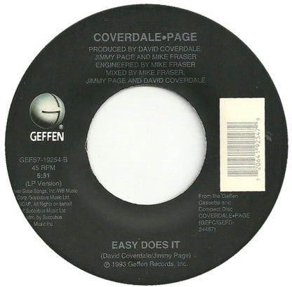 Coverdale•Page* : Take Me For A Little While / Easy Does It (7", Single)