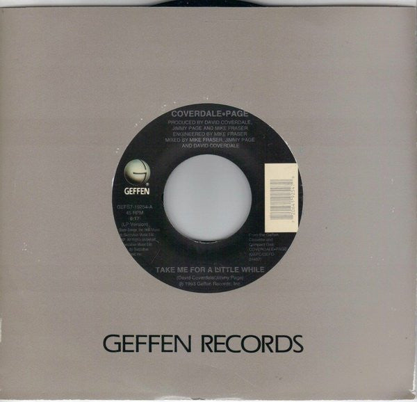 Coverdale•Page* : Take Me For A Little While / Easy Does It (7", Single)
