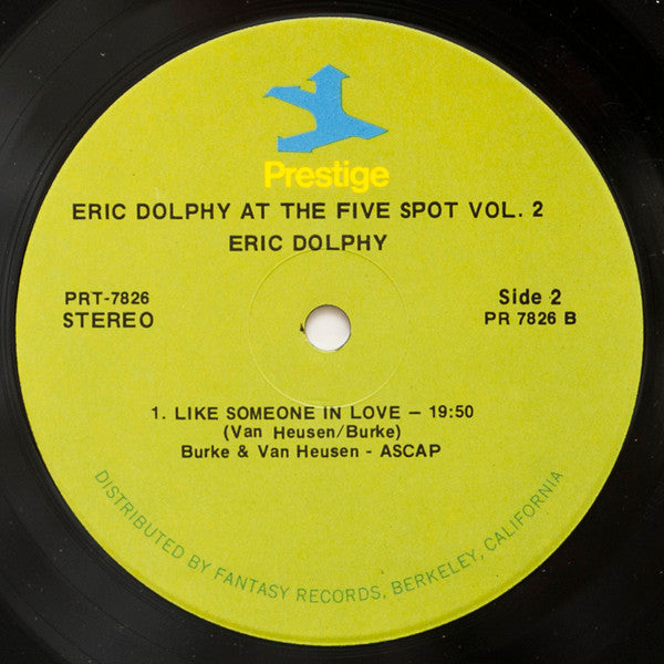 Eric Dolphy : At The Five Spot Volume 2 (LP, Album, RP, Ind)