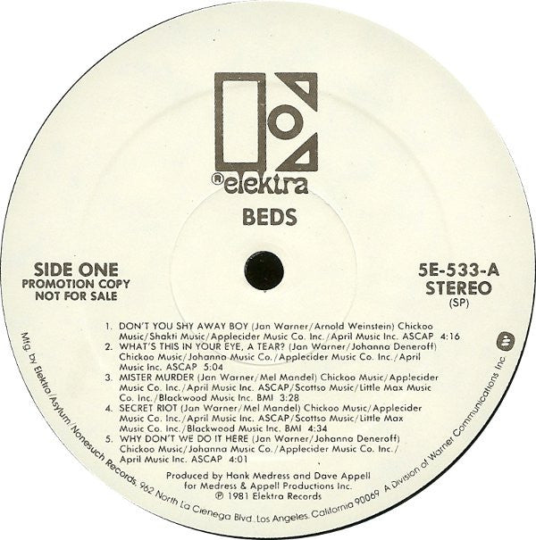 Beds : Beds (LP, Album, Promo)