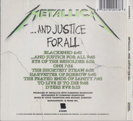 Metallica : ...And Justice For All (CD, Album, RE, RM)