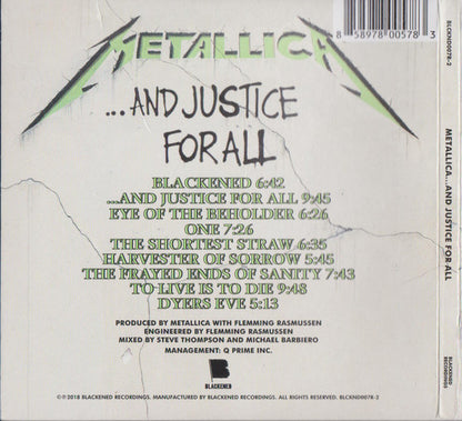 Metallica : ...And Justice For All (CD, Album, RE, RM)