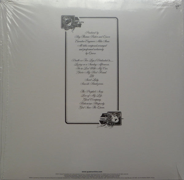 Queen : A Night At The Opera (LP, Album, RE, RM, Emb)