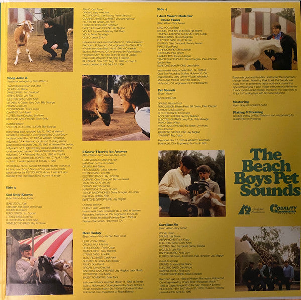 The Beach Boys : Pet Sounds (2x12", Album, RE, RM, RP, 180)