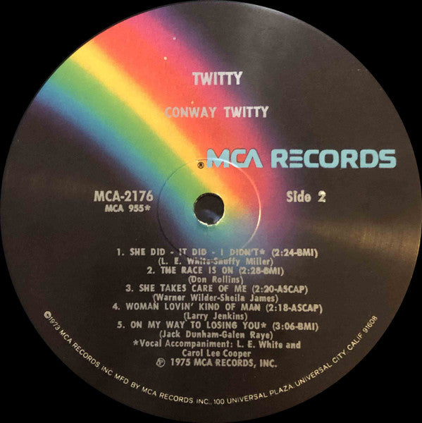 Conway Twitty : Twitty (LP, Album, Glo)