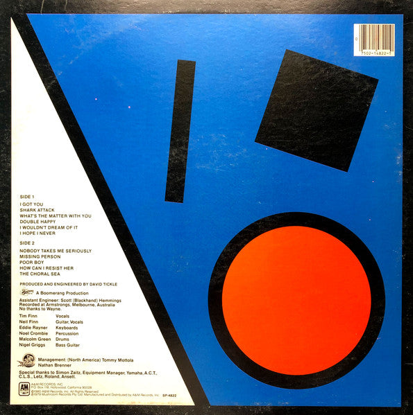 Split Enz : True Colours (LP, Album, Etch, Blu)