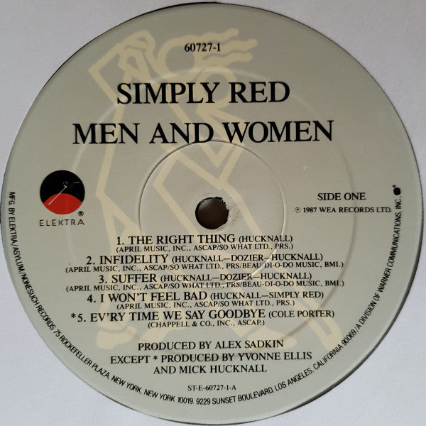 Simply Red : Men And Women (LP, Album, Spe)