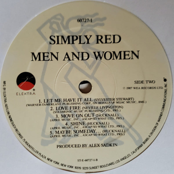 Simply Red : Men And Women (LP, Album, Spe)