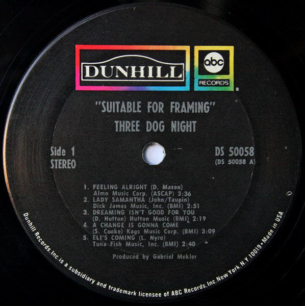 Three Dog Night : Suitable For Framing (LP, Album, Ter)
