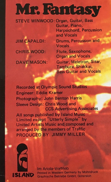 Traffic : Mr. Fantasy (LP, Album, RE)