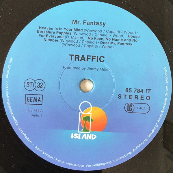 Traffic : Mr. Fantasy (LP, Album, RE)
