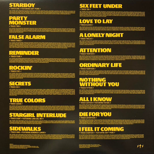 The Weeknd : Starboy (2xLP, Album, Ltd, RE, Blu)