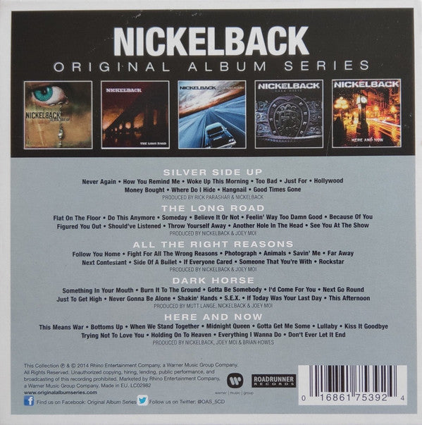 Nickelback : Original Album Series (5xCD, Album, RE + Box, Comp, Sli)