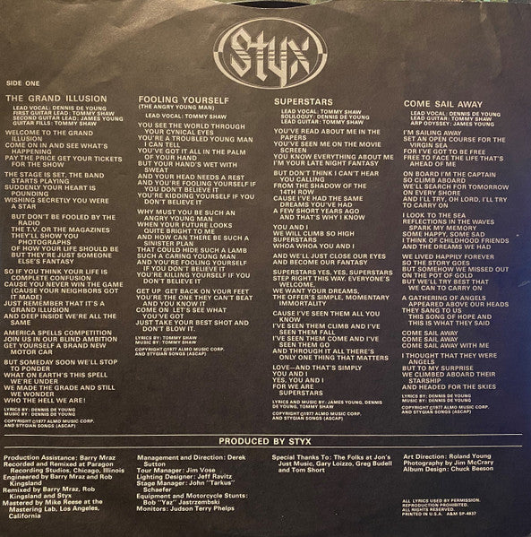 Styx : The Grand Illusion (LP, Album, Club, Ter)