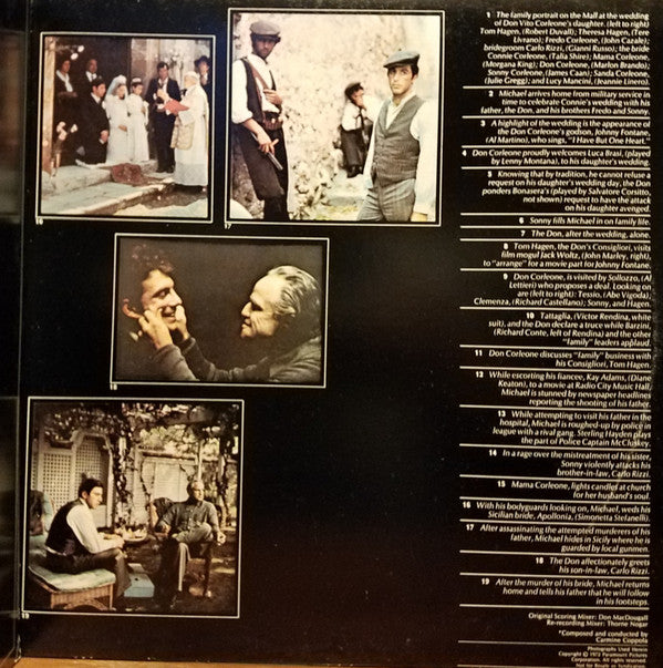 Nino Rota : The Godfather (Original Soundtrack Recording) (LP, Album, Pit)