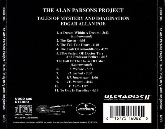 The Alan Parsons Project : Tales Of Mystery And Imagination - Edgar Allan Poe (CD, Album, RE, RM)