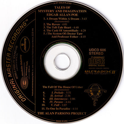 The Alan Parsons Project : Tales Of Mystery And Imagination - Edgar Allan Poe (CD, Album, RE, RM)