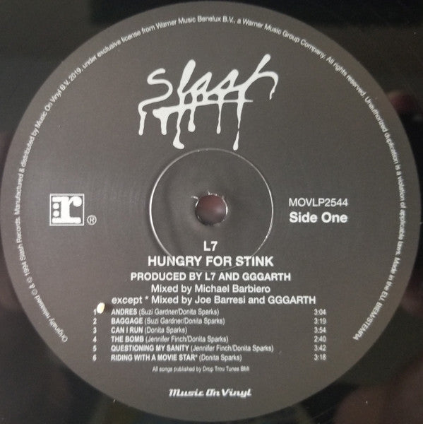 L7 : Hungry For Stink (LP, Album, RE, 180)