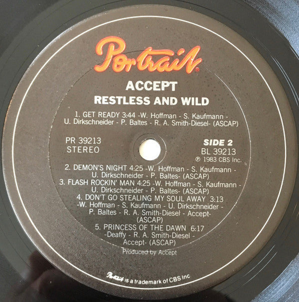 Accept : Restless & Wild (LP, Album)