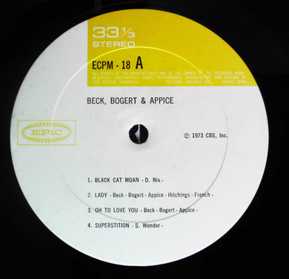 Beck, Bogert & Appice : Beck, Bogert & Appice (LP)