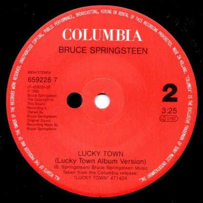 Bruce Springsteen : Lucky Town (Live) (7", Single, Sma)