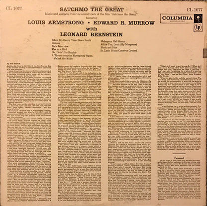 Louis Armstrong and Edward R. Murrow With Leonard Bernstein : Satchmo The Great (LP, Mono, Hol)
