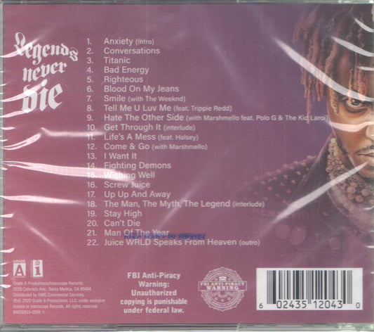 Juice WRLD : Legends Never Die (CD, Album)