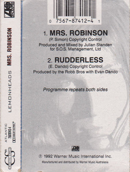Lemonheads* : Mrs. Robinson (Cass, Single)