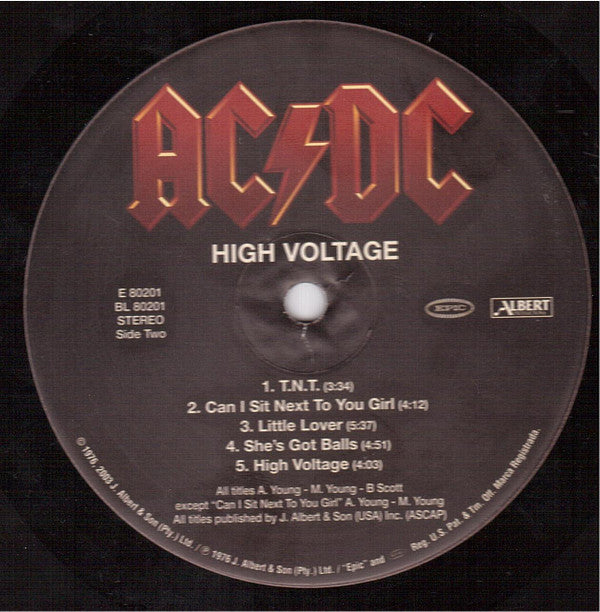 AC/DC : High Voltage (LP, Album, RE, RM, 180)