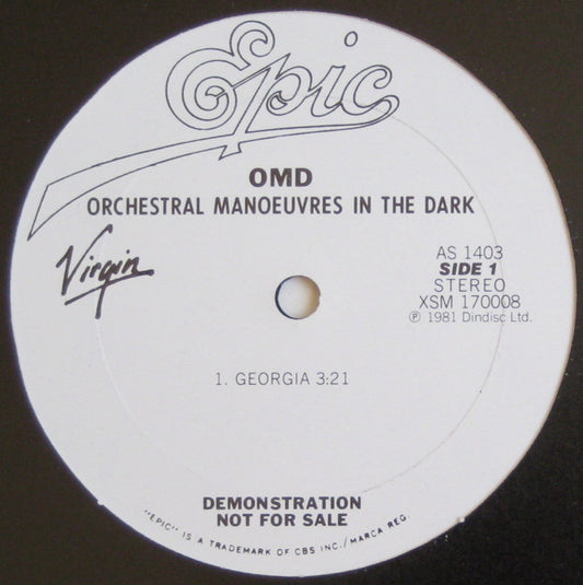Orchestral Manoeuvres In The Dark : Georgia (12", Promo)