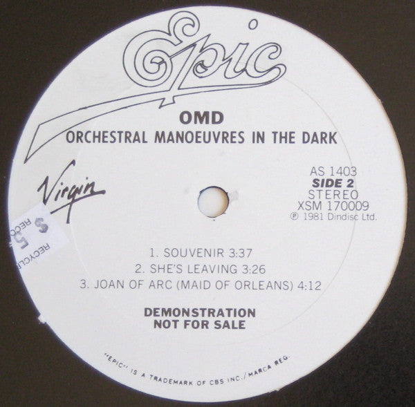 Orchestral Manoeuvres In The Dark : Georgia (12", Promo)