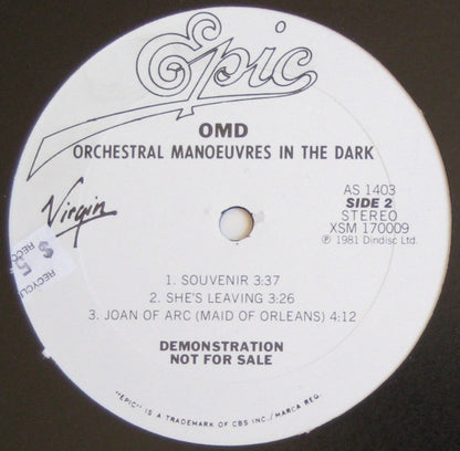 Orchestral Manoeuvres In The Dark : Georgia (12", Promo)