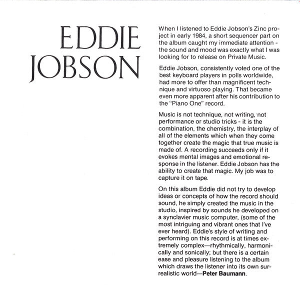 Eddie Jobson : Theme Of Secrets (CD, Album)