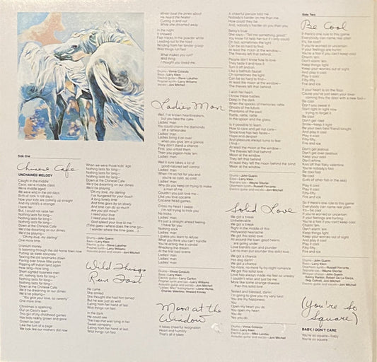 Joni Mitchell : Wild Things Run Fast (LP, Album, All)