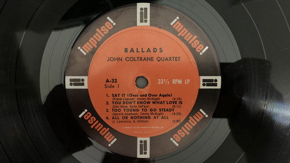 John Coltrane Quartet* : Ballads (LP, Album, Mono, RE)