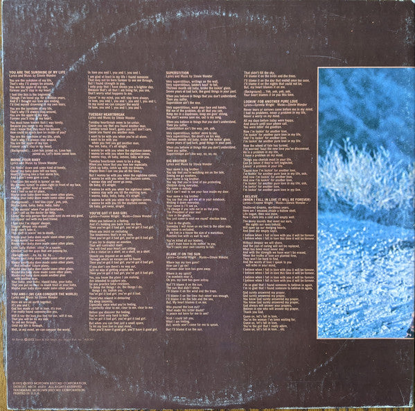 Stevie Wonder : Talking Book (LP, Album, RP, Sup)