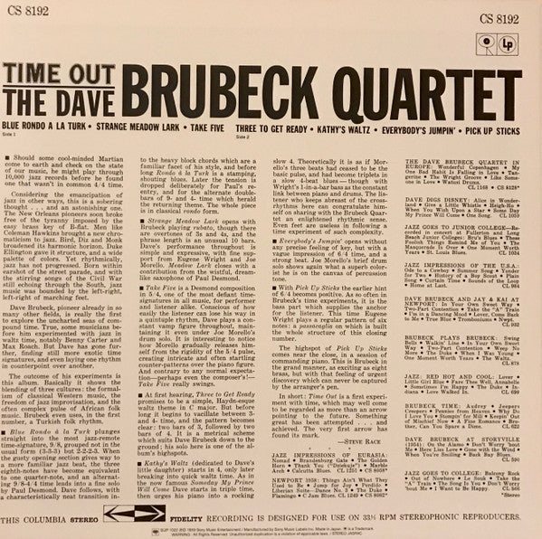The Dave Brubeck Quartet : Time Out (LP, Album, Ltd, RE, 180)