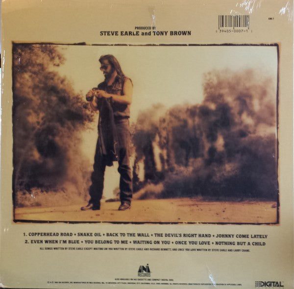 Steve Earle : Copperhead Road (LP, Album, RP, Bar)
