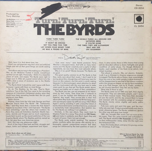The Byrds : Turn! Turn! Turn! (LP, Album, Pit)