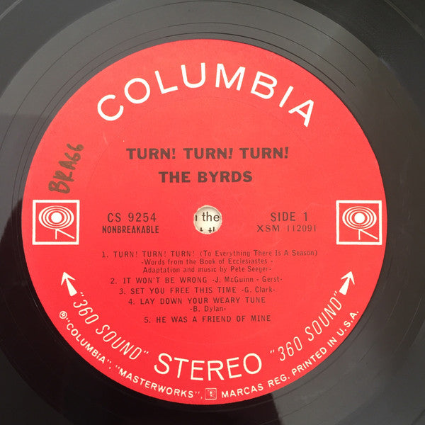 The Byrds : Turn! Turn! Turn! (LP, Album, Pit)