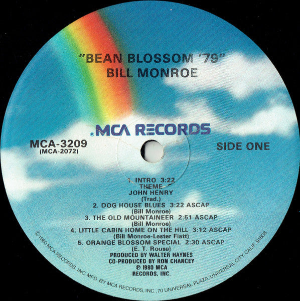 Bill Monroe : Bean Blossom '79 (LP, Album, Glo)
