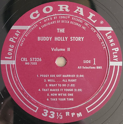 Buddy Holly : The Buddy Holly Story Volume II (LP, Comp, Mono, Pin)
