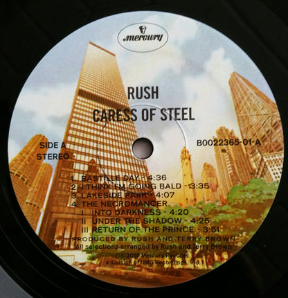 Rush : Caress Of Steel (LP, Album, RE, RM, Gat)