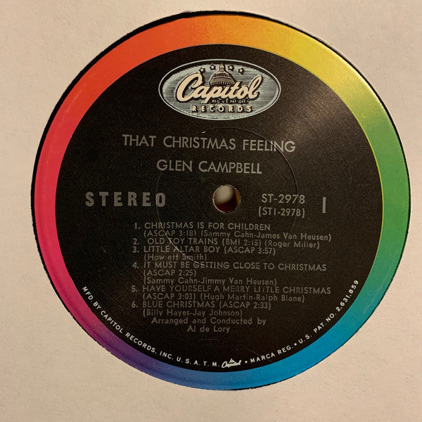 Glen Campbell : That Christmas Feeling (LP, Album, Scr)