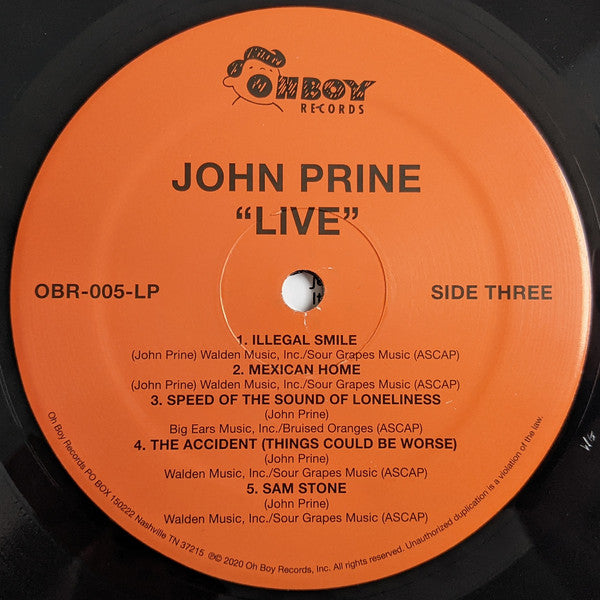 John Prine : John Prine Live (2xLP, Album, RE)