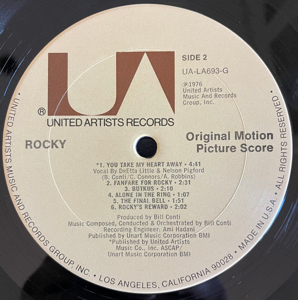 Bill Conti : Rocky - Original Motion Picture Score (LP, Album, San)