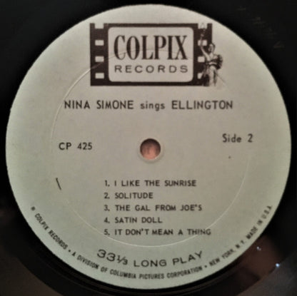 Nina Simone : Nina Simone Sings Ellington (LP, Mono)